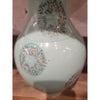 Mid-Century Wide Rim Brown Spotted Turquoise Ceramic Vase