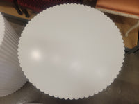 Fluted White Lacquer Round Pedestal