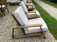 Pair of Outdoor Teak Lounge Chairs