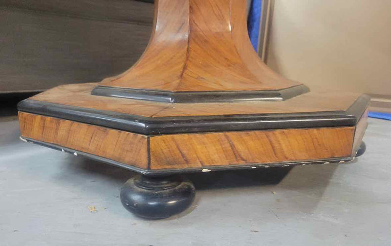 4-ft Octagonal Burlwood Inlay Entry Table
