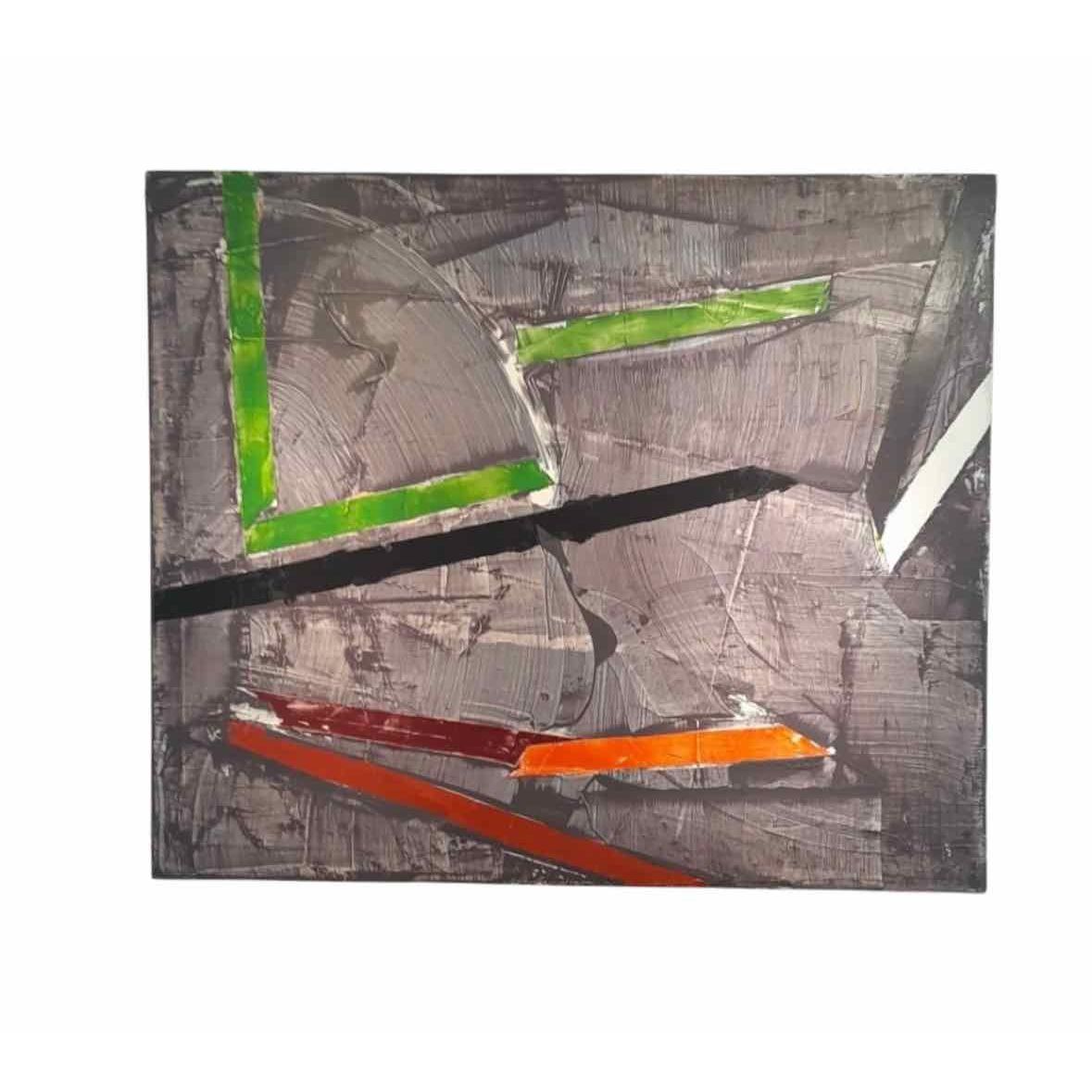 Abstract Oil on Canvas, 79"Lx66.5"H - colletteconsignment.com