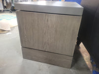 Meade Open 1-Drawer Gray Oak Nightstand w/ Concrete Top by RH