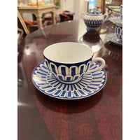 Hermes Bleus d'ailleurs Porcelain Coffee Cup & Saucer