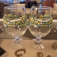 Set of 4 Belgium Brewing Bicycle Glasses