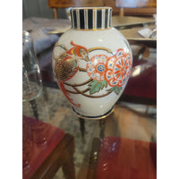 Bird & Flower Gold Painted Vase - colletteconsignment.com