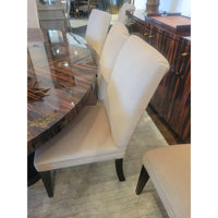SET of 10 Tan Mohair High Back Dining Chairs by MG&BW - colletteconsignment.com