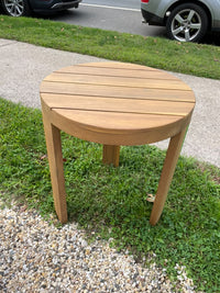 Outdoor Round Teak Side Table