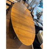 Custom Walnut & Brass Oval Dining Table - AS IS