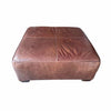 Brown Leather Ottoman