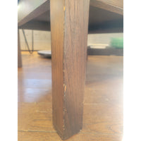 Dark Wood Angular Chair w/ Black Mesh Back - colletteconsignment.com