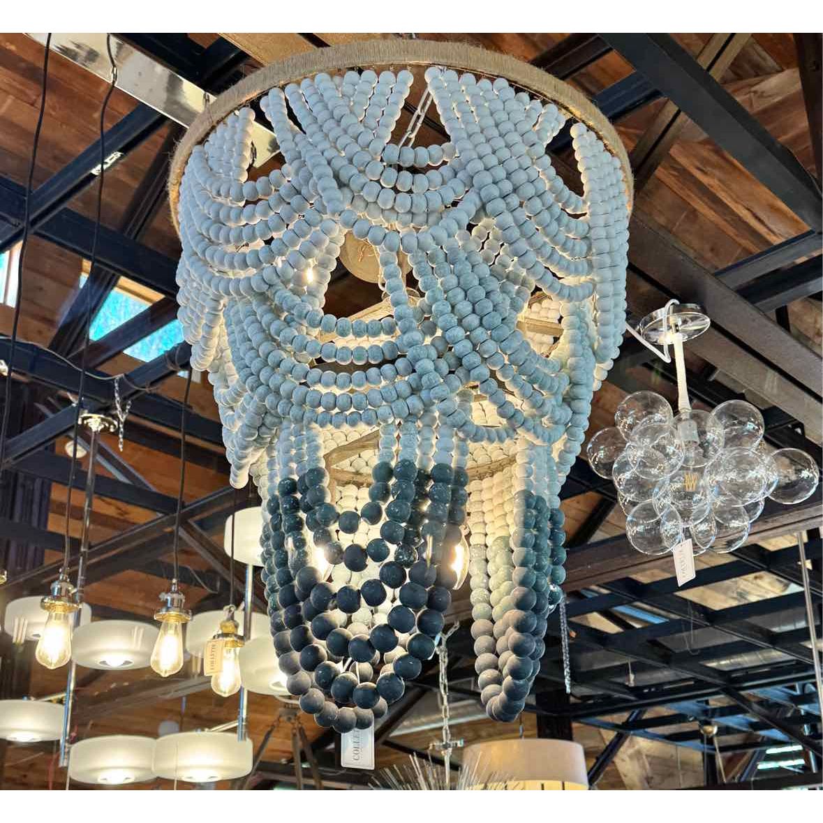 Ombre Wood Bead Chandelier by Regina Andrew - colletteconsignment.com