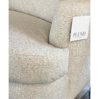 8-ft Jules Cream Plush Fabric Sofa on Solid Wood Frame by Bernhardt