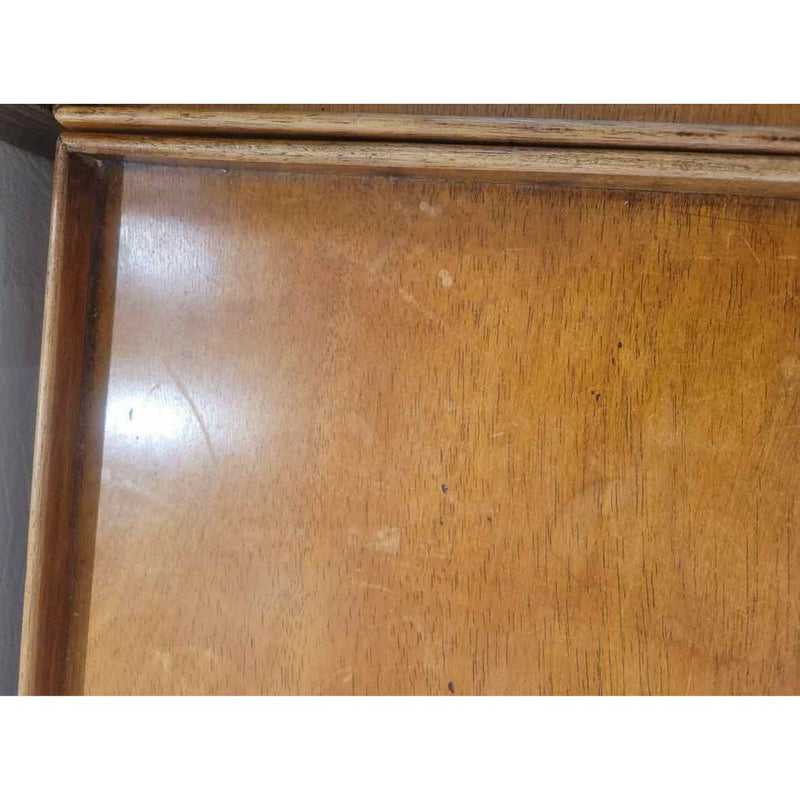 PAIR of Vintage Fruitwood Charles X Style Tables w/ Drawer & Shelves - AS IS
