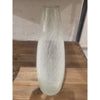 White Crackle Glass Vase