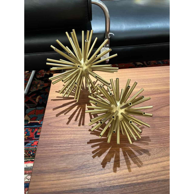 Pair of Starburst Gold Decorative Object