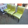 SET of 3 Green Vinyl Side Chairs - AS IS