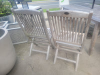 SET of 4 Plantation Teak Folding Chairs