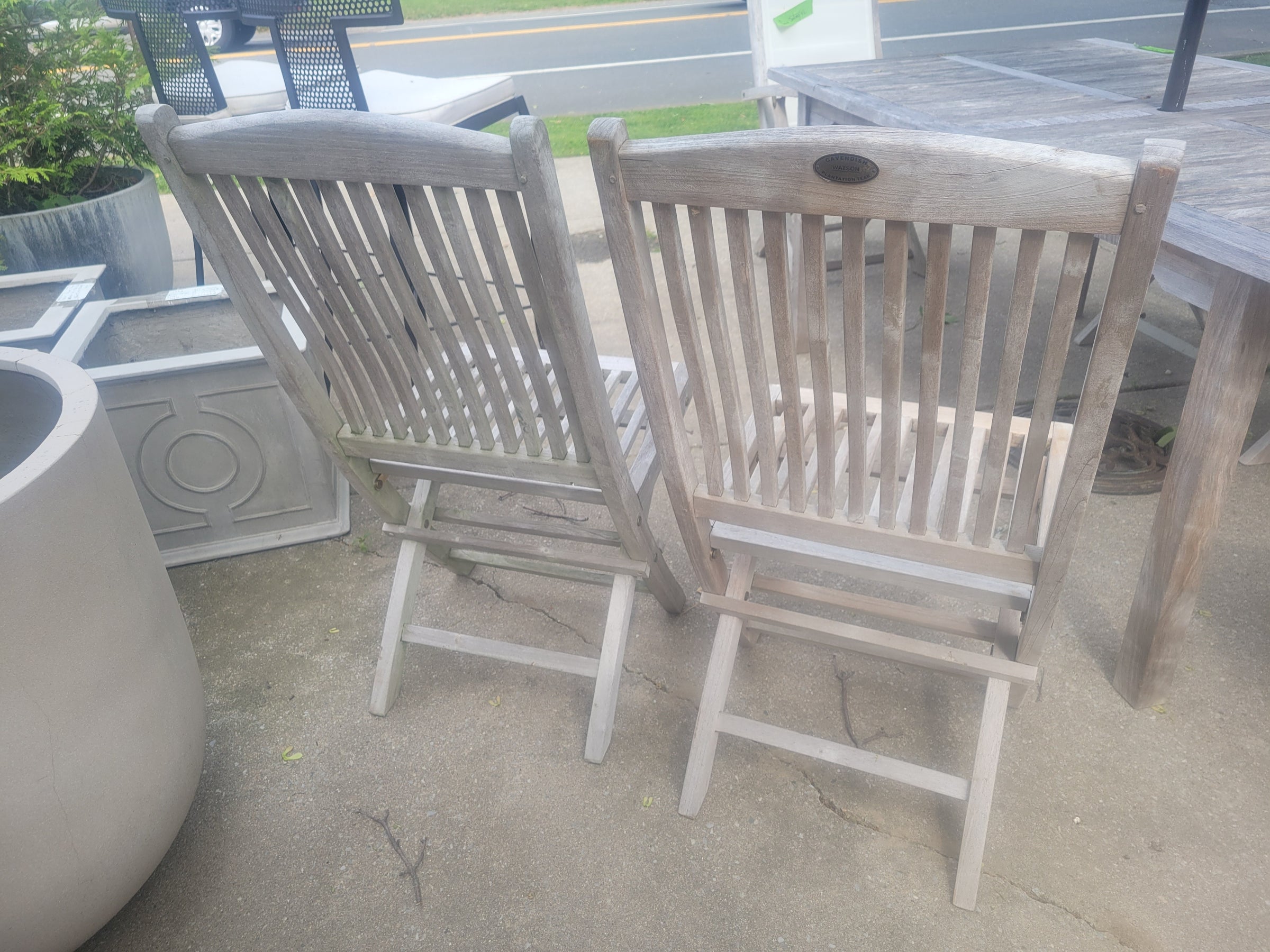 SET of 4 Plantation Teak Folding Chairs