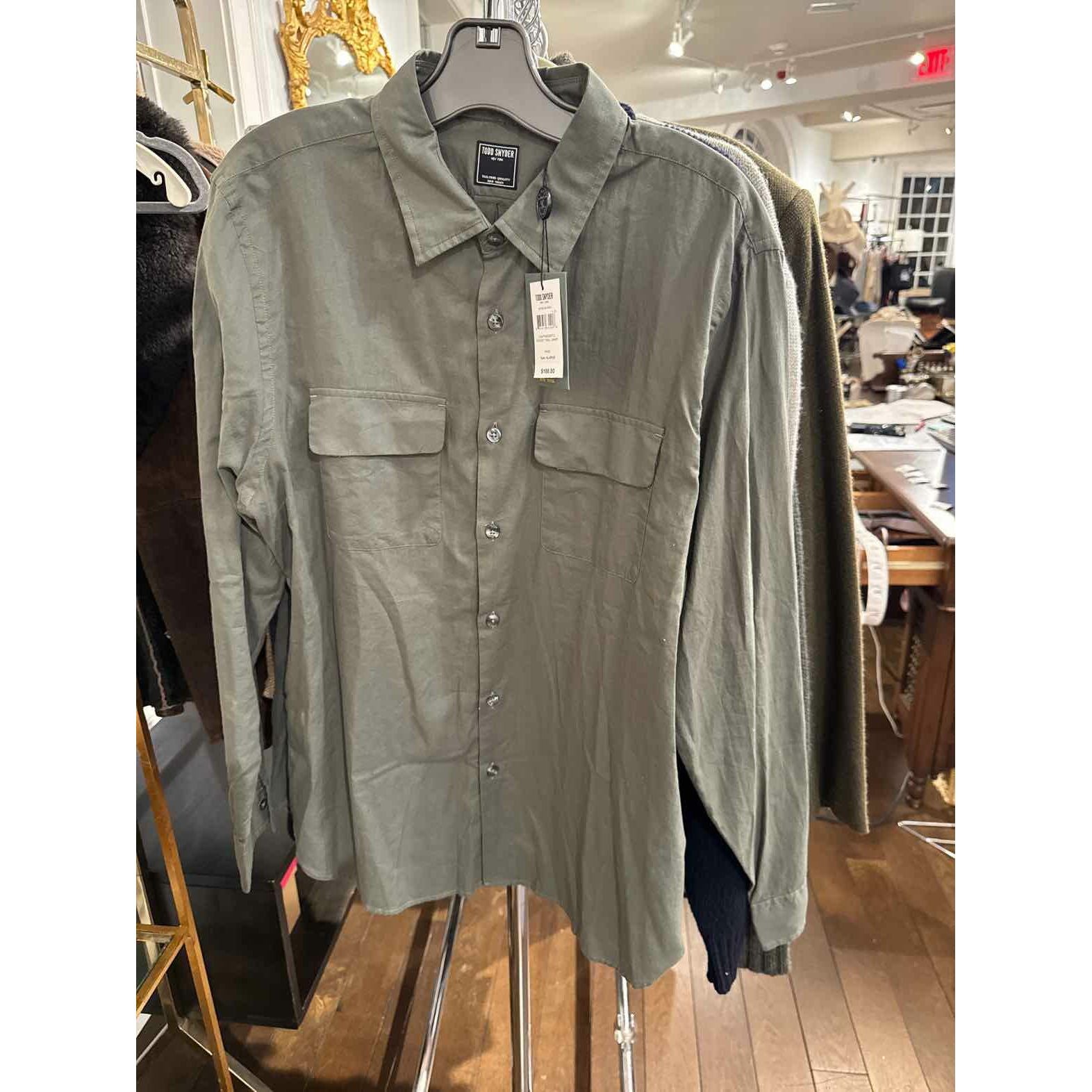 Men's Todd Snyder Mens Size XL Olive Shirt