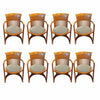 SET of 8 Model 606 Taliesin Barrel Armchairs by Frank Lloyd Wright for Cassina,