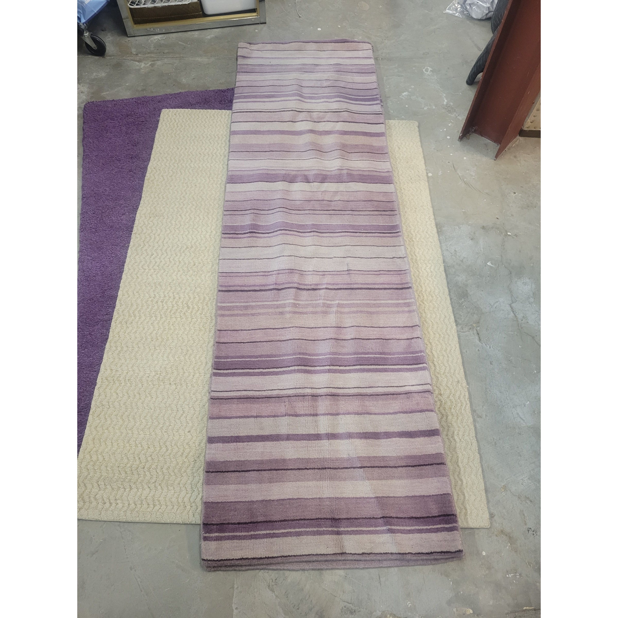 8' x 2' Striped Purple Runner - colletteconsignment.com