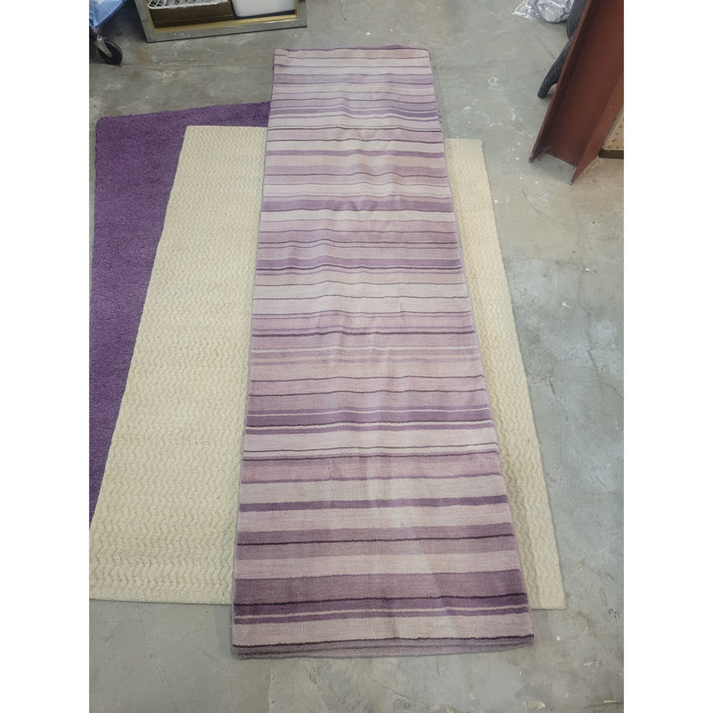 8' x 2' Striped Purple Runner - colletteconsignment.com
