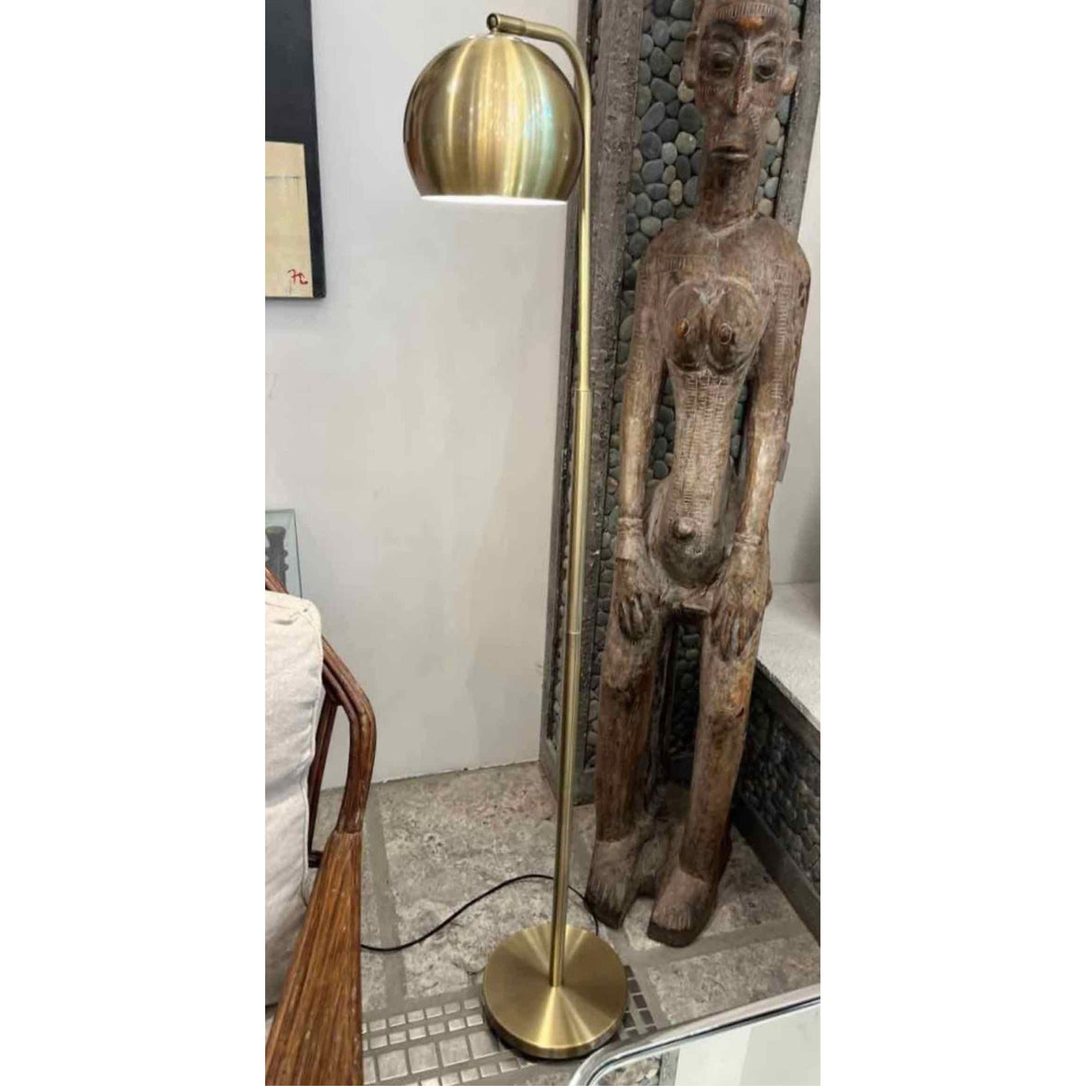 Brass Modern Globe Floor Lamp