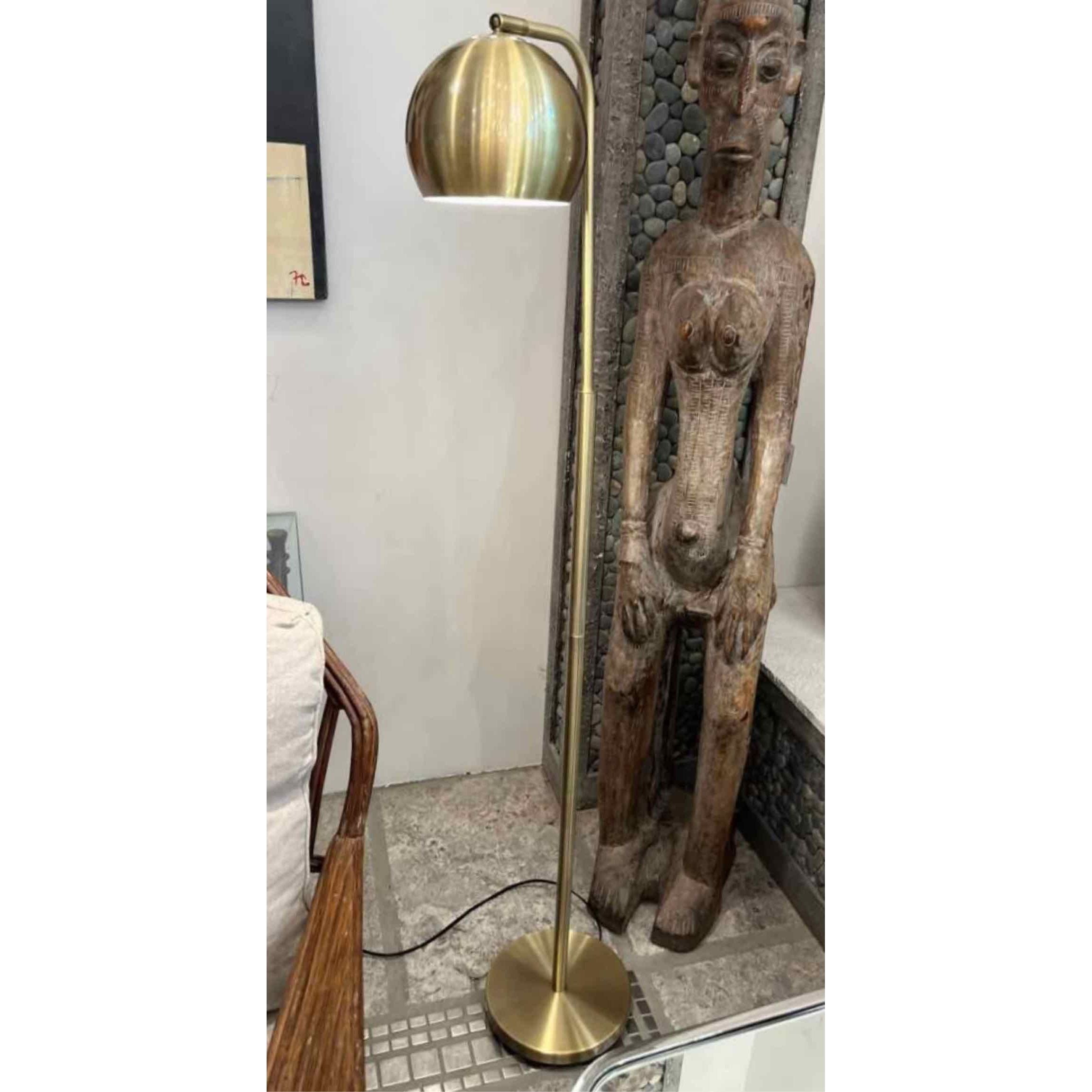Brass Modern Globe Floor Lamp