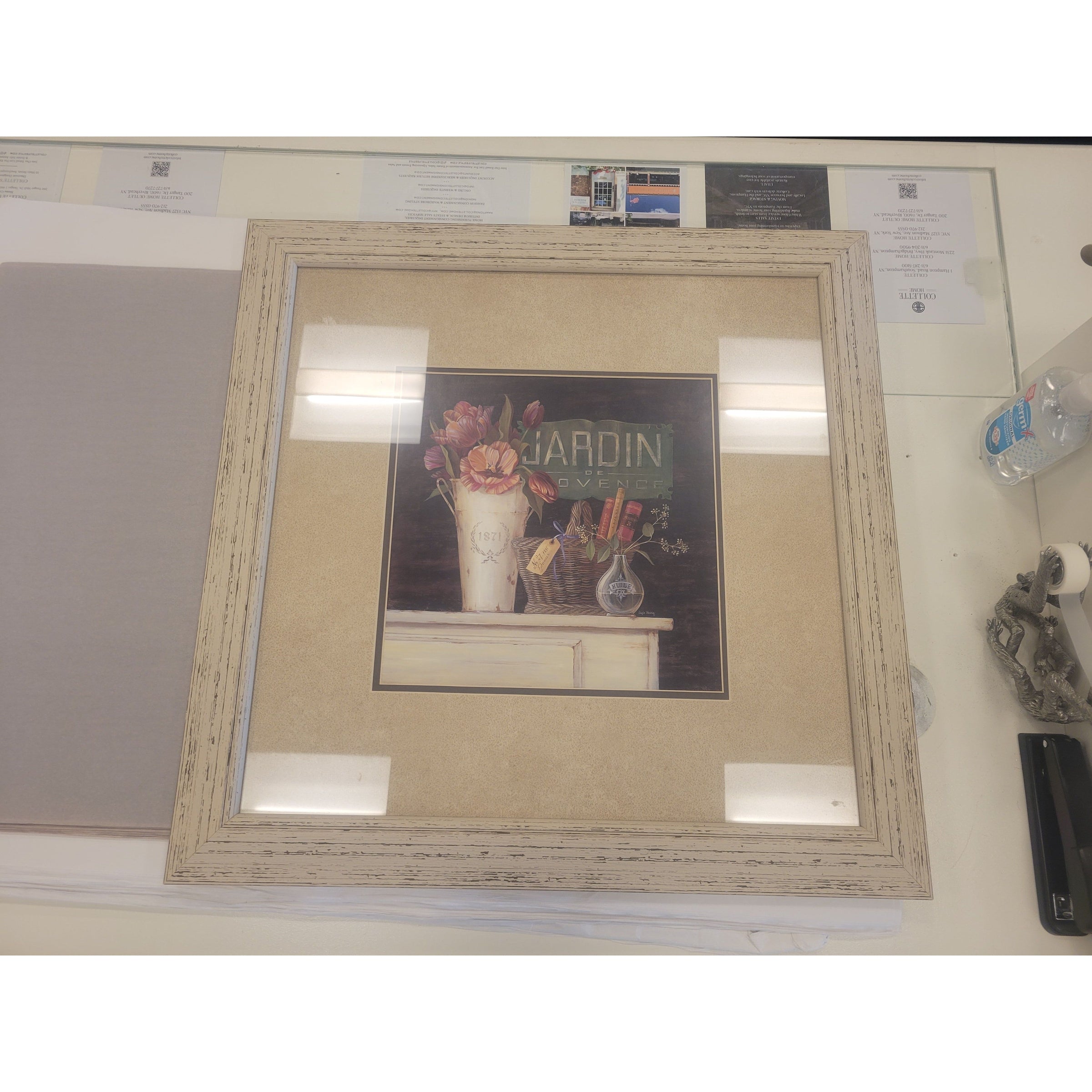 'Jarden de Provence' Print in Beige Frame
