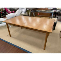 Mid-Century Danish Teak Extension Dining Table w/ Storage for 3 Leaves (AS IS)