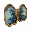 Pair of Antique Gilded Frame Pastoral Scenes 18th C.