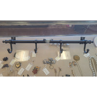 Wall-Mounted Iron Coat Rack Bar w/ 4 Hooks - colletteconsignment.com