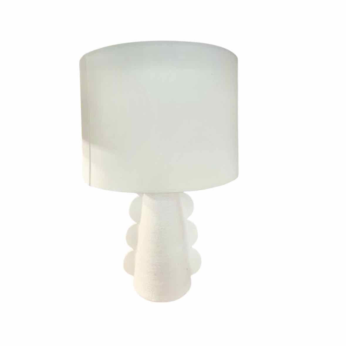 White Plaster Table Lamp