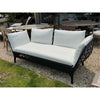 'Reverie' Black Wicker & Aluminum Sofa by Walters Outdoor