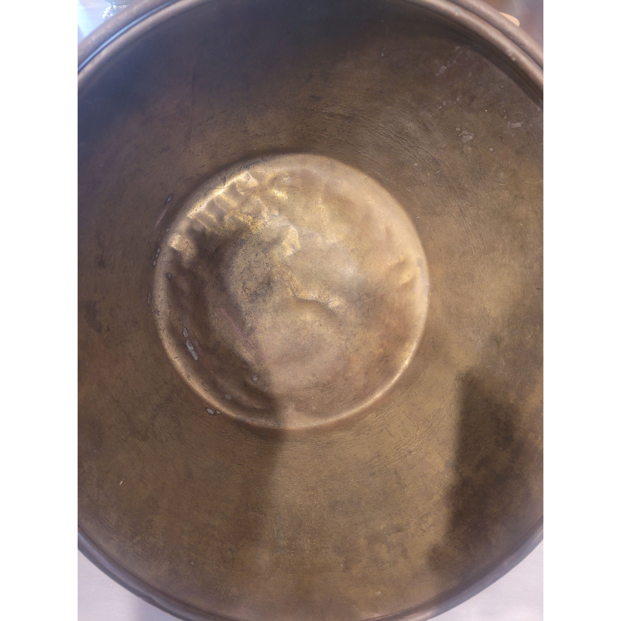 19th C. Brass Bucket w/ Tail Handles by H.W. Hayden - AS IS