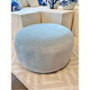 Round Sky Performance Velvet Pouf Ottoman