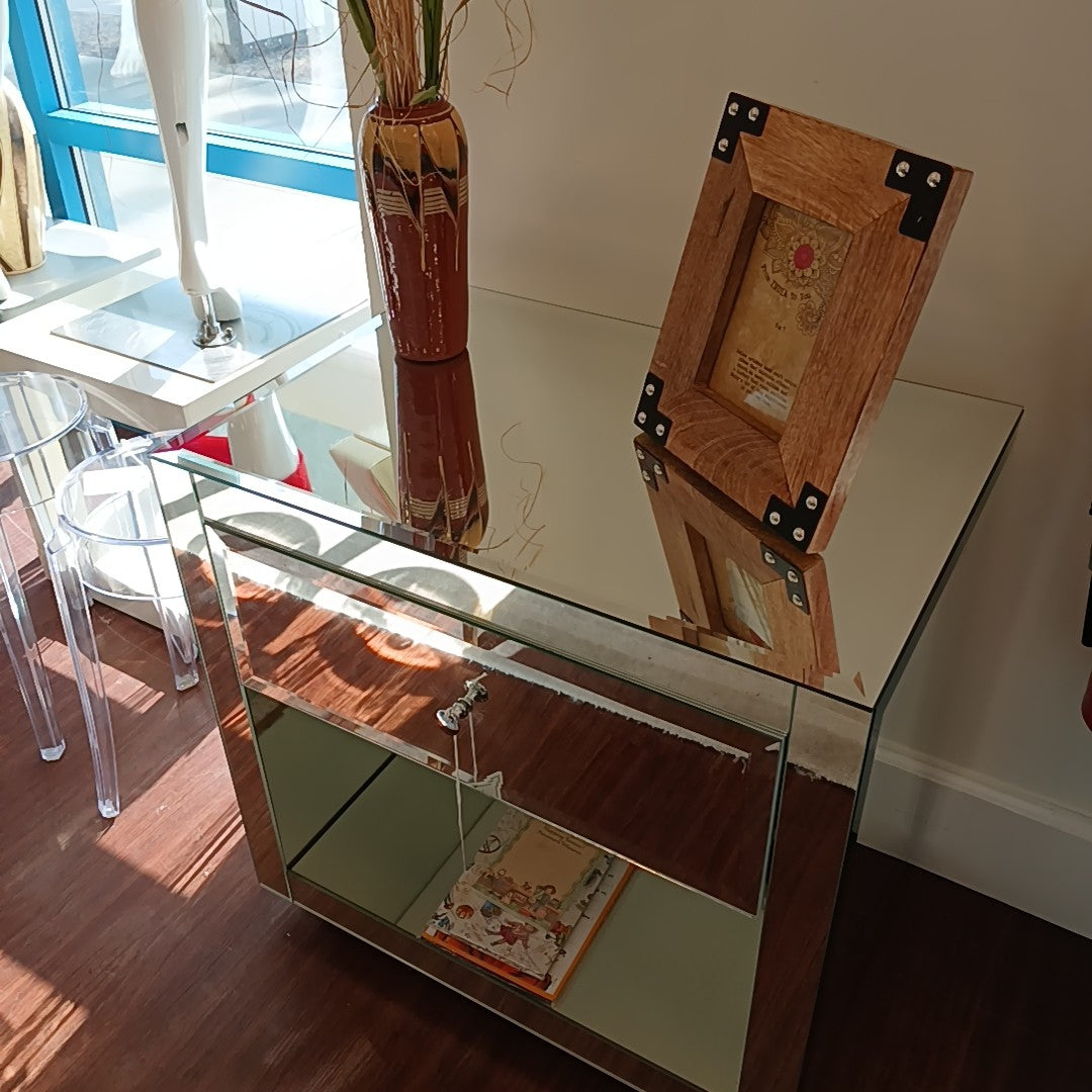 Mirrored Night Stand / Side Table