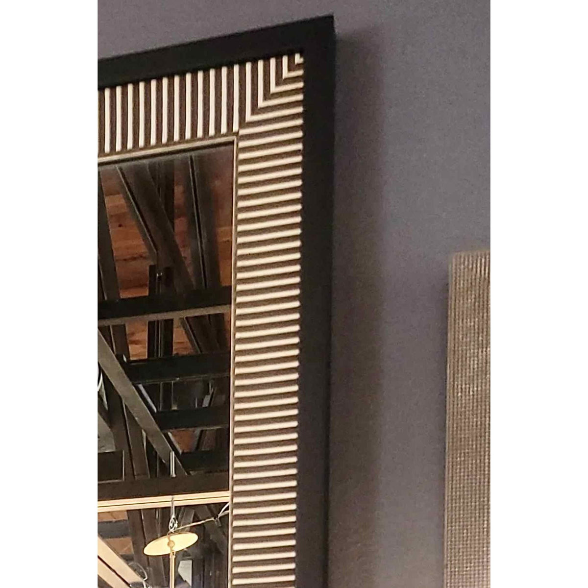 Large Ridged Metal Frame Mirror by Mark Humphrey Gallery