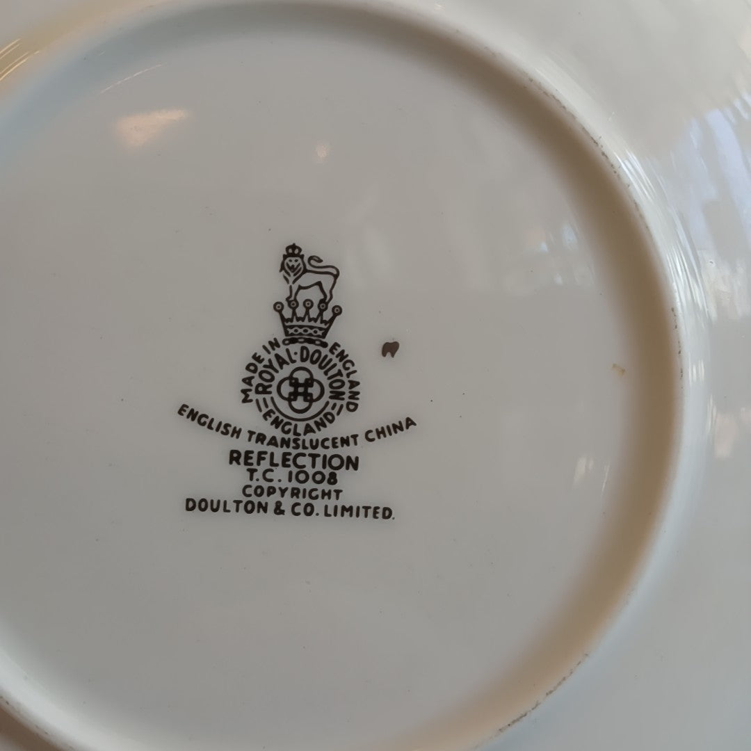 SET of 8 Coffee/Tea Cups w/ 8 Saucers by Royal Doulton "Reflection