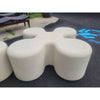 4-ft Roman Stone Finish Clover Coffee Table - AS IS