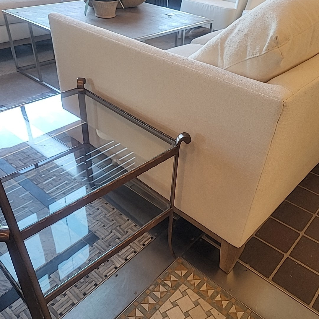 Southampton White Linen Slipcover Sofa by Cobble Hill for ABC (AS IS)