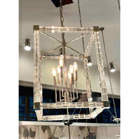 Lucite Lantern Chandelier - colletteconsignment.com