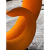 Orange Ceramic Sculpture Attributed to Merete Rasmussen