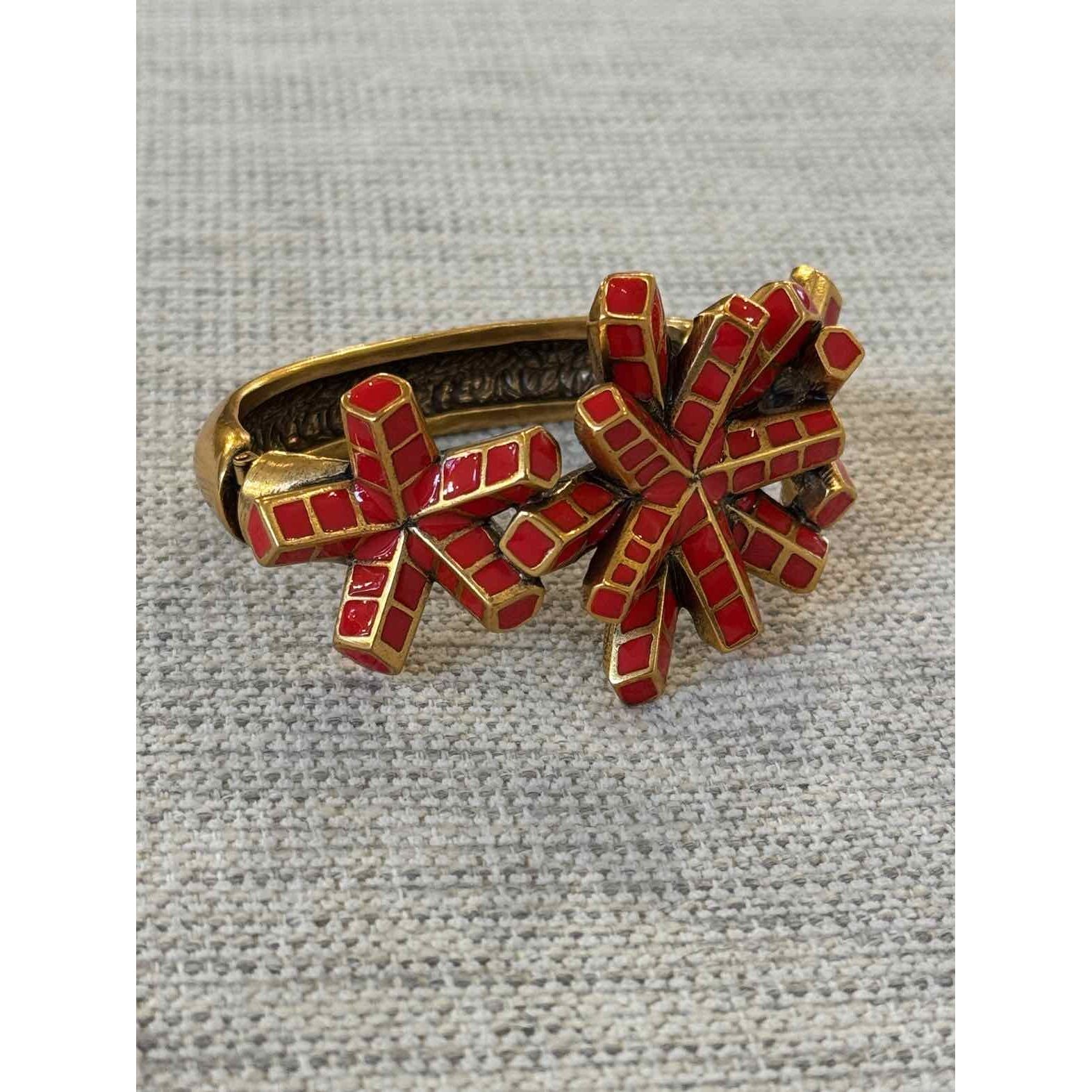 Women's Oscar de la Renta Red Bracelet - colletteconsignment.com