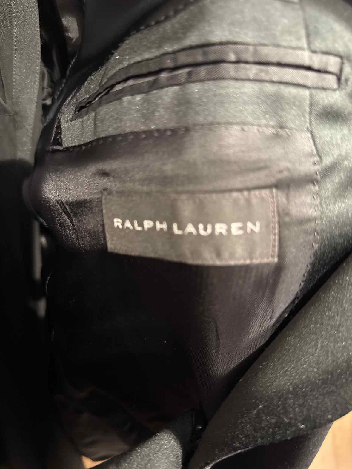 Men's Ralph Lauren Black Label Mens Size 44 Black Suit/ Tuxedo - colletteconsignment.com