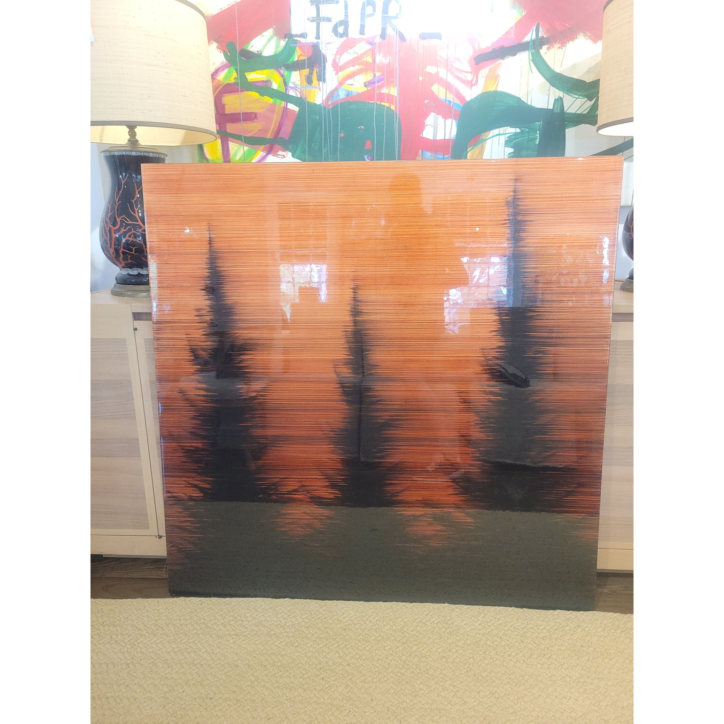 'Changes' 2007 L.E. Red Resin Print by Hamilton Aguiar - colletteconsignment.com