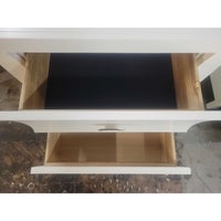 PAIR of Contemporary White Wood Dovetailed 2-Drawer Nightstands