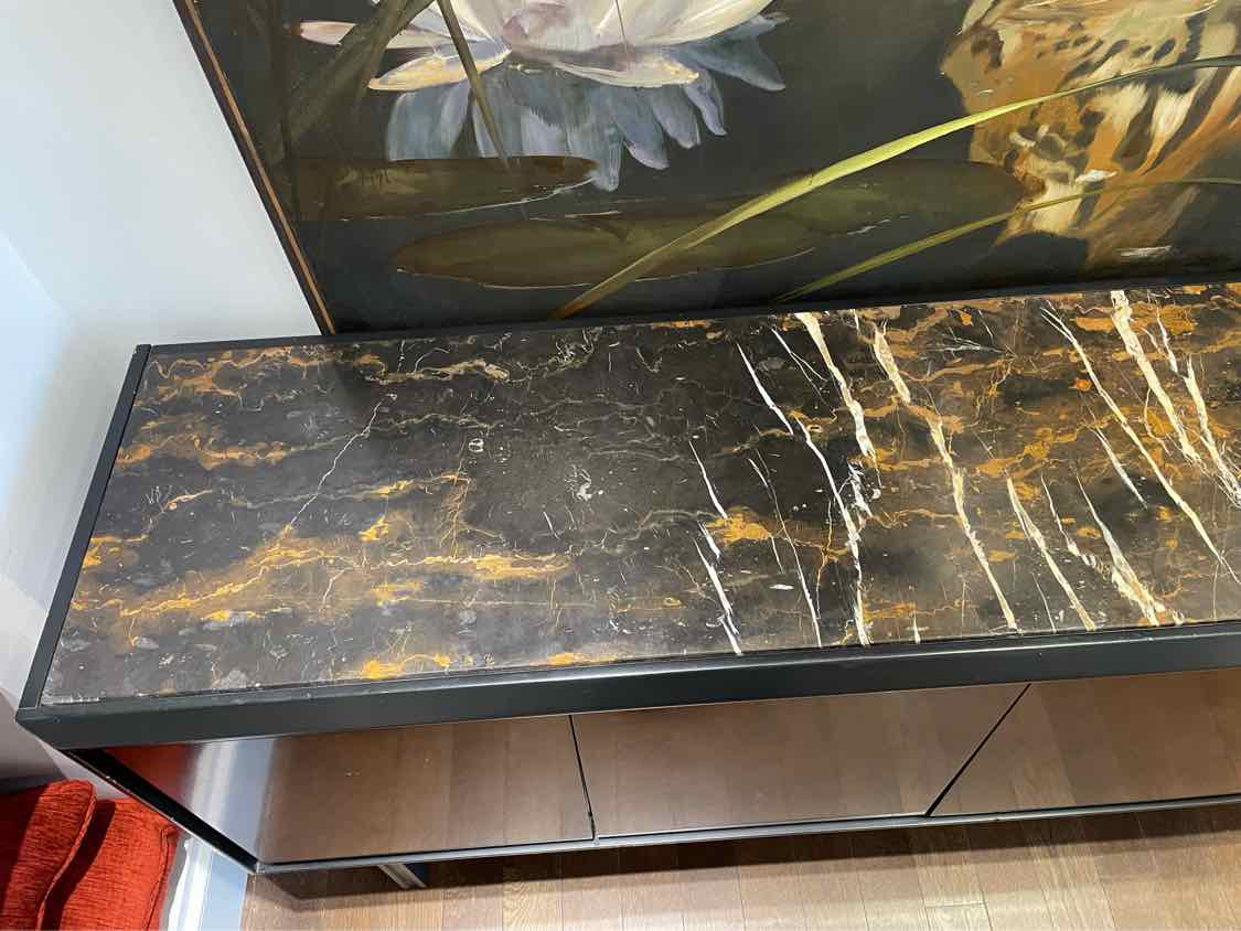 Great Jones Marble Top Server Sideboard by Bill Sofield for Baker