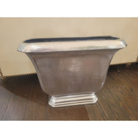 Thin Aluminum Pedestal Planter / Vase