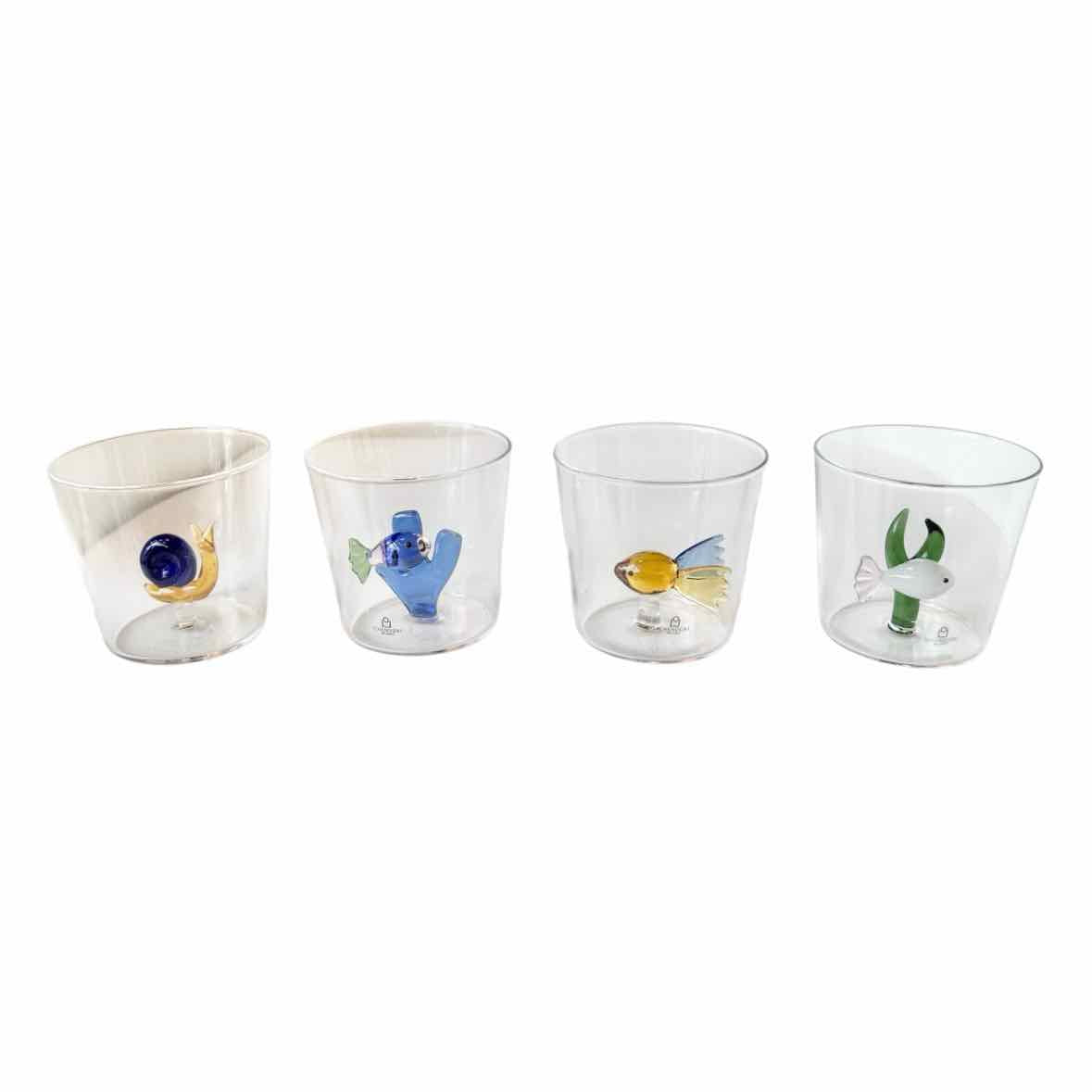 SET of 4 Fish Tumblers by Ichendorf Milano